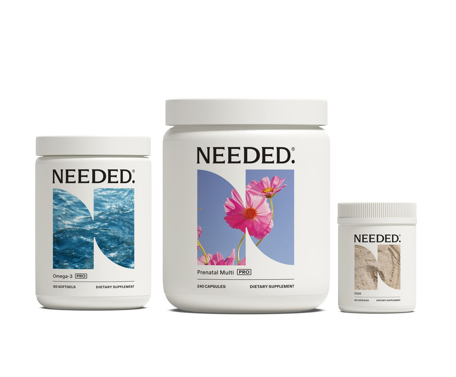 Prenatal Vitamins with Iron + DHA Pro - needed.