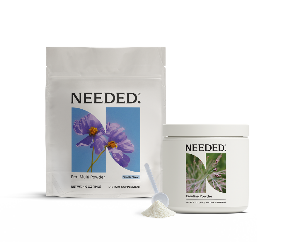 Perimenopause Multivitamin vanilla powder and Women's Creatine