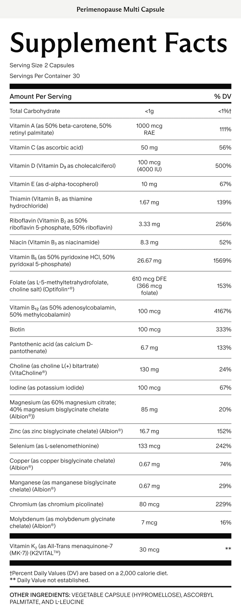 Perimenopause Multivitamin