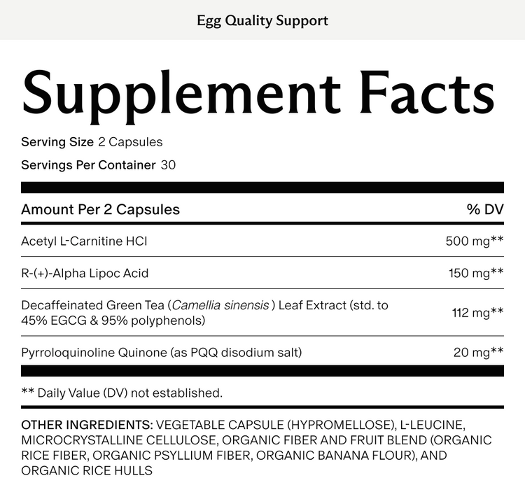 l carnitine egg quality Egg Quality Supplements | Fertility at Any Age